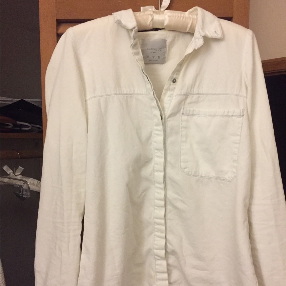 Zara Trafaluc Classic Button-down Long Shirt Sz. S